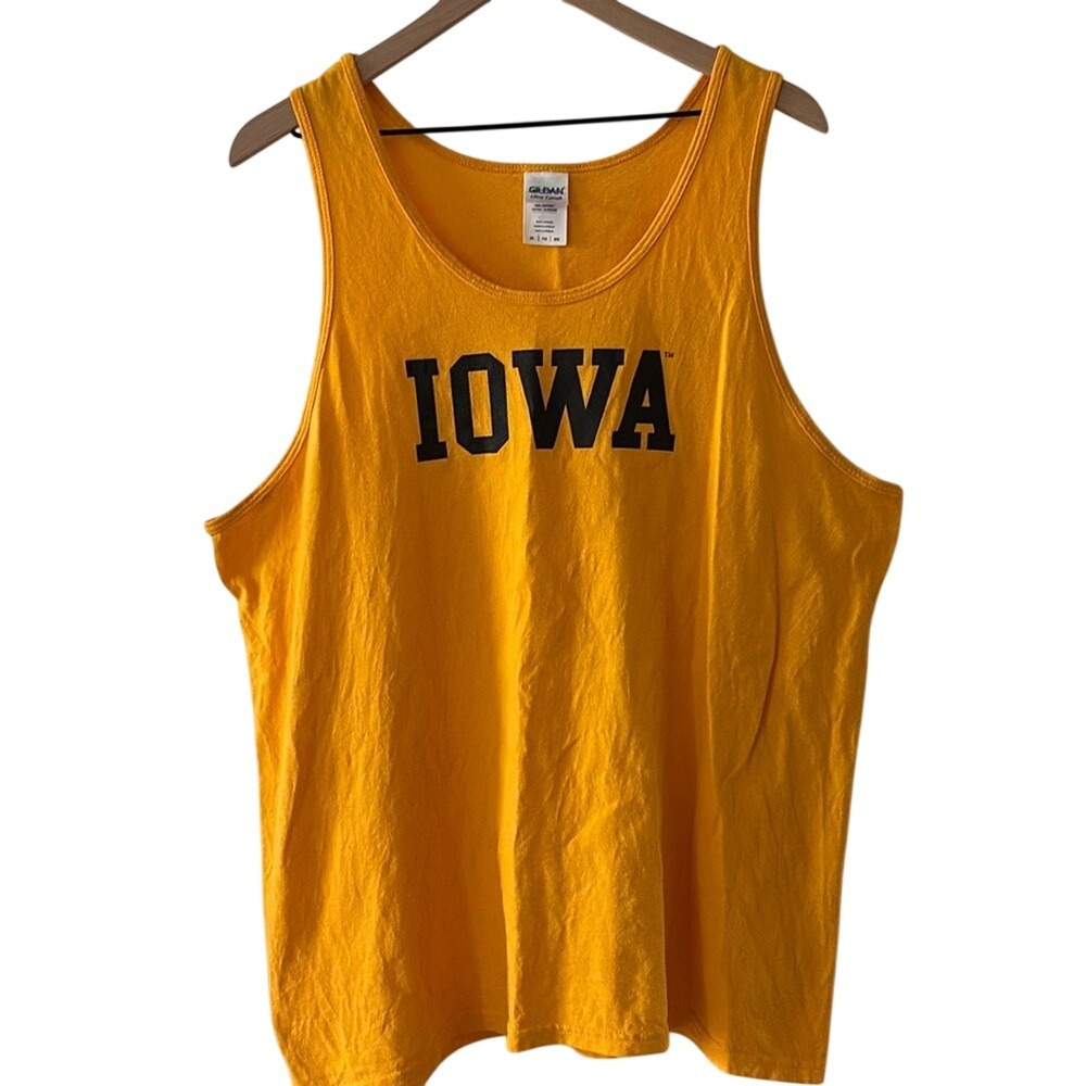 Hawkeyes Tank Top Vintage university of Iowa‎ gold men's XL muscle shirt